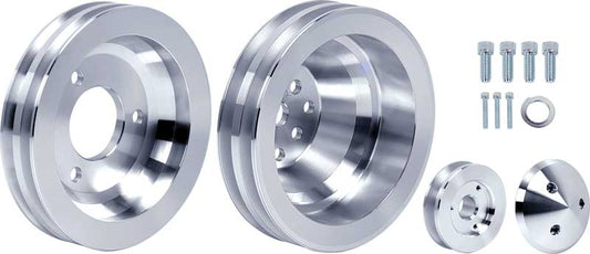 Big Block Chevy High Flow V-Belt Pulley Kit - SWP - 2V