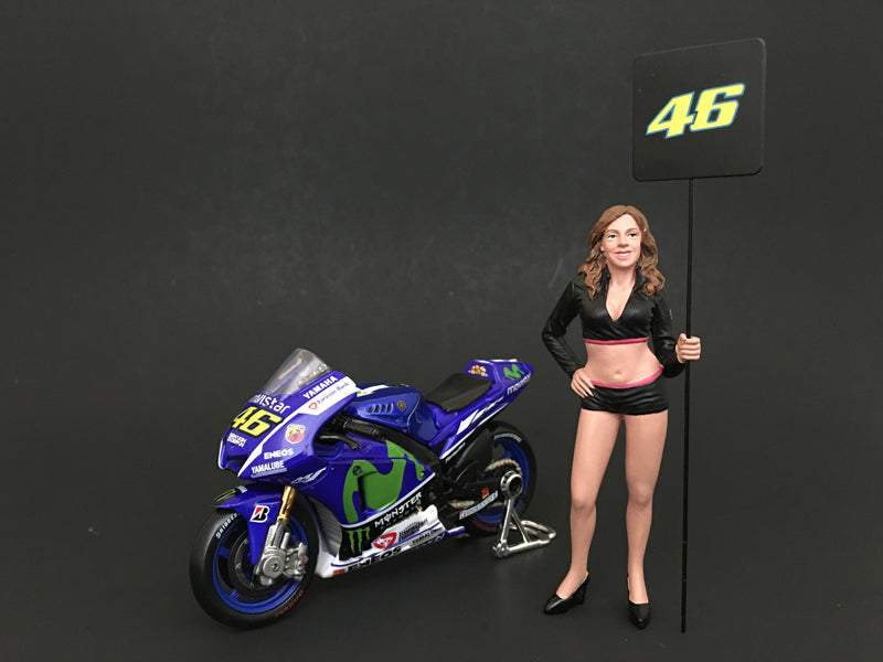 Paddock Girl Figure For 1:18 Scale Models by American Diorama  free shipping USA