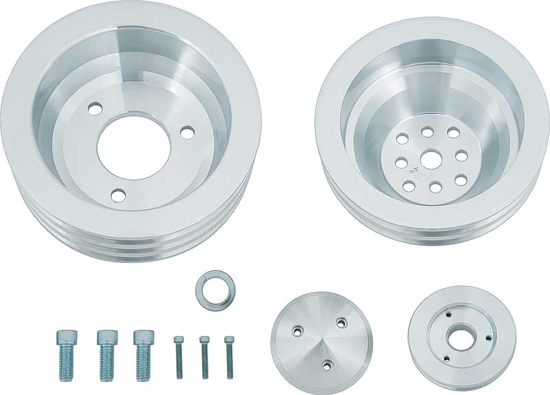 Big Block Chevy High Flow V-Belt Pulley Kit - SWP - 3V