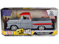1958 Chevrolet Apache Fleetside Pickup Truck Lowrider Gray with Red Top "Get Low" Series 1/24 Diecast Model Car by Motormax  free shipping USA