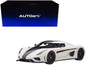 Koenigsegg Regera White with Black Carbon and Red Stripes 1/18  Model Car by Autoart  free shipping USA