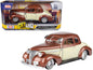 1939 Chevrolet Coupe Lowrider Beige and Brown Metallic "Get Low" Series 1/24 Diecast Model Car by Motormax  free shipping USA
