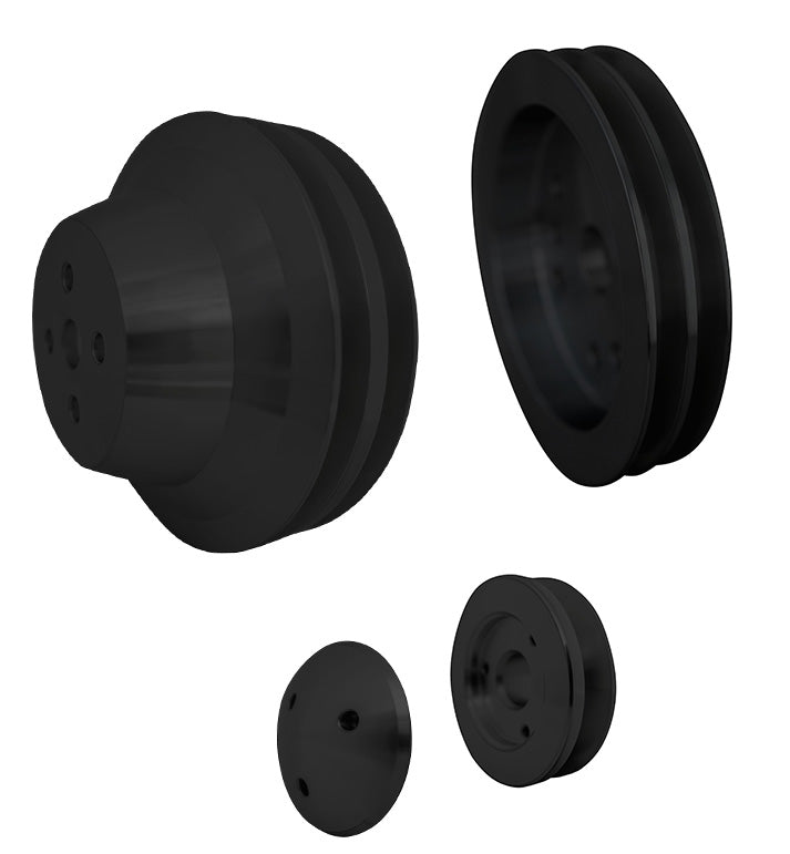 Chevy 348-409 V-Belt Pulley Kit; 2V