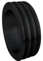 Chevy 348-409 V-Belt Crankshaft Pulley; 3V; Black