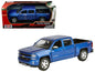 2017 Chevrolet Silverado 1500 LT Z71 Crew Cab Pickup Truck Blue 1/27 Diecast Model Car by Motormax  free shipping USA