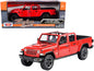 2021 Jeep Gladiator Rubicon (Open Top) Pickup Truck Red 1/24-1/27 Diecast Model Car by Motormax  free shipping USA