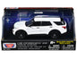 2022 Ford Police Interceptor Utility White Unmarked "Custom Builder's Kit" "Law Enforcement and Public Service" Series 1/43 Diecast Model Car by Motormax  free shipping USA