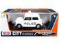 1961-1967 Morris Mini Cooper RHD (Right Hand Drive) "Police" White "City Classics" Series 1/18 Diecast Model Car by Motormax  free shipping USA