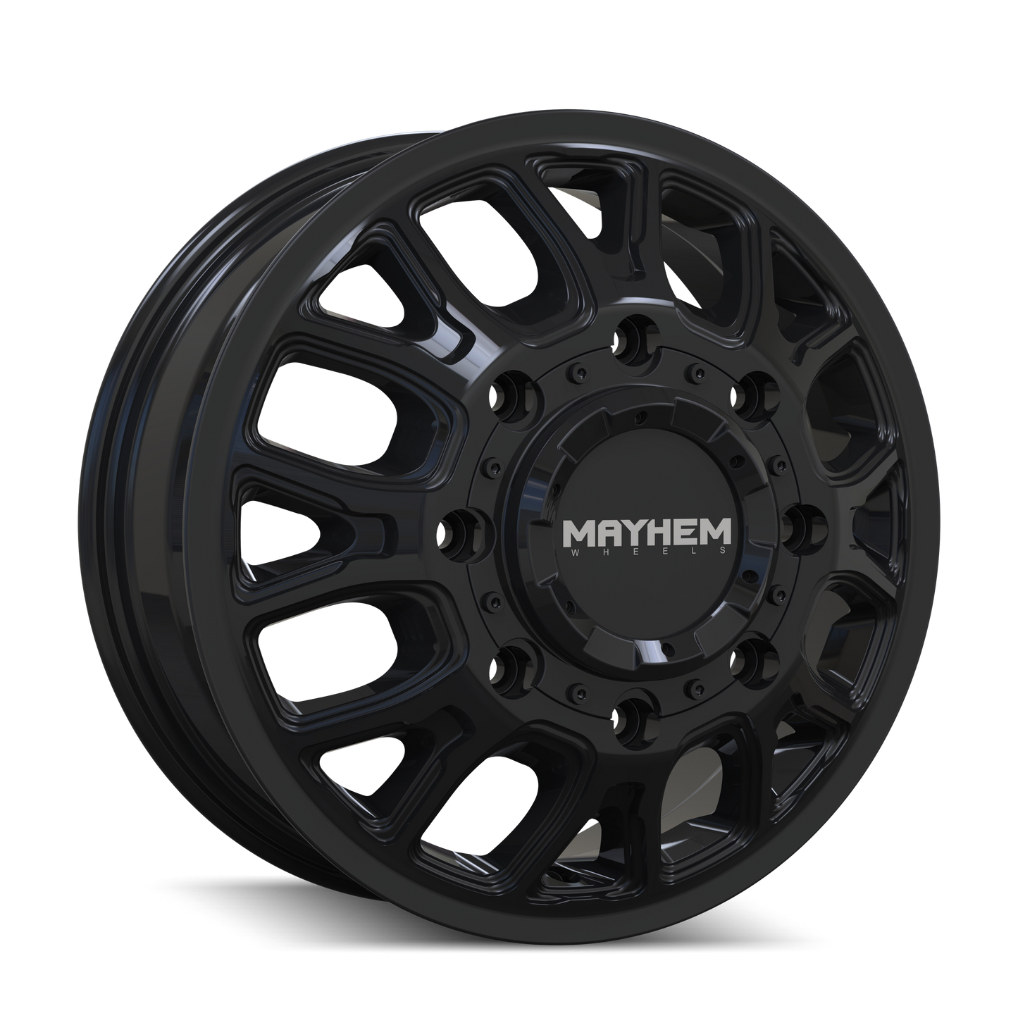 MAYHEM COGENT DUALLY 8107D GLOSS BLACK 17X6.5 8-200 125MM 142MM