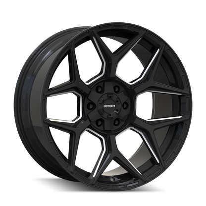 MAYHEM VANQUISH 8119 BLACK MILLED 20X10 6-135/6-139.7 -19MM 106MM 8119-2137M-19