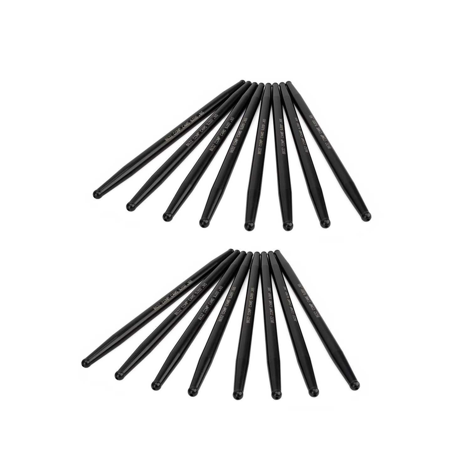 Straight 9.000" Long .165" Wall 7/16" Diameter Pushrod Set