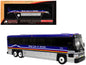 2001 MCI D4000 Coach Bus "Gray Line of Alaska" Dark Blue with Stripes "Vintage Bus & Motorcoach Collection" Limited Edition to 504 pieces Worldwide 1/87 (HO) Diecast Model by Iconic Replicas  free shipping USA