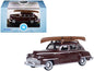1946 DeSoto Suburban with Roof Rack and Canoe Royal Maroon 1/87 (HO) Scale Diecast Model Car by Oxford Diecast  free shipping USA