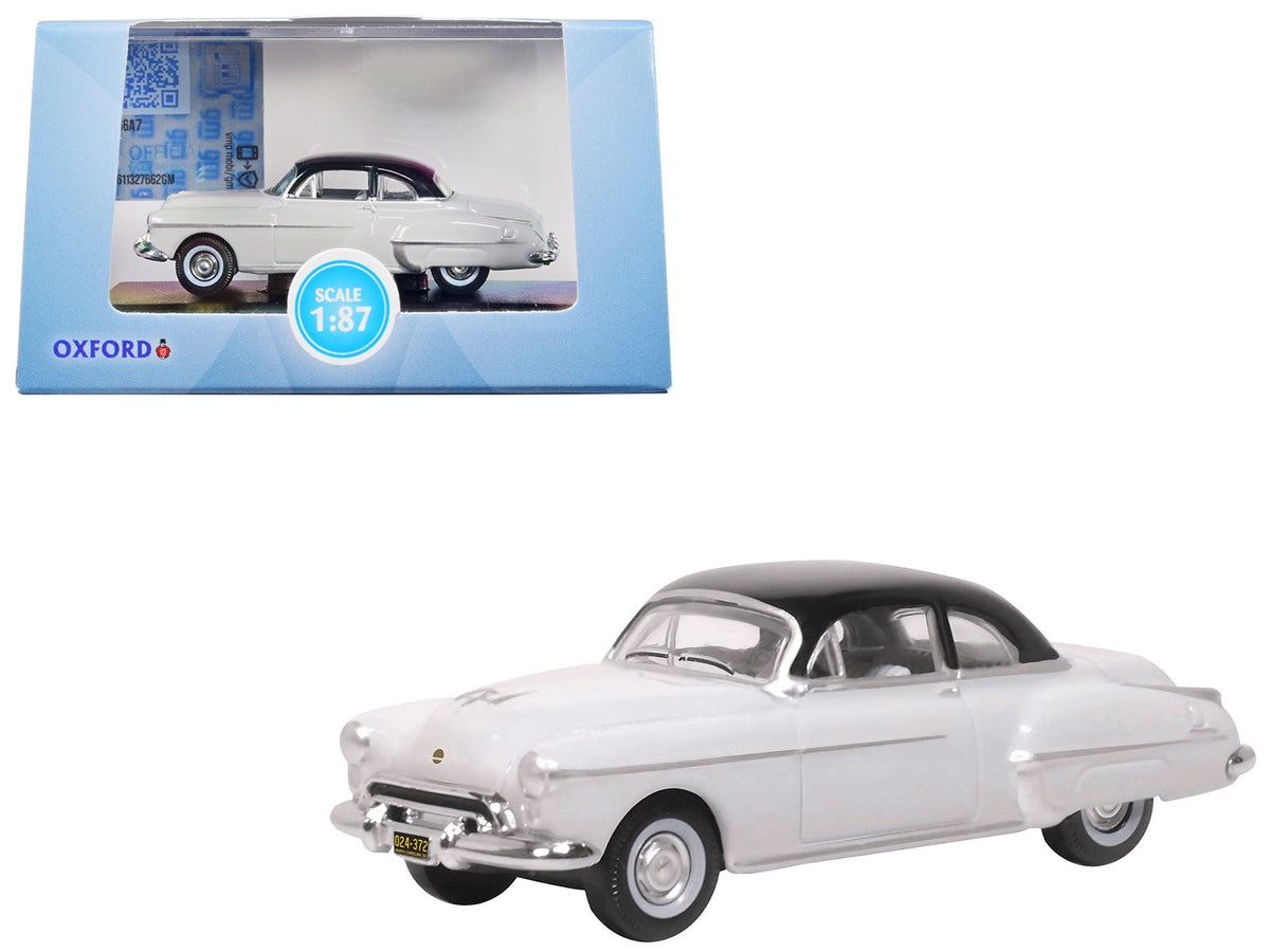 1950 Oldsmobile Rocket 88 Coupe Marol Gray with Black Top 1/87 (HO) Scale Diecast Model Car by Oxford Diecast  free shipping USA