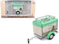 Travel Trailer Beige with Light Green Top "The Waldorf-Astoria Luggage Service New York - Park Avenue" 1/24 Diecast Model Car by Motor City Classics  free shipping USA
