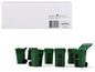 Set of 6 Green Garbage Trash Bin Containers Replica 1/34 Models by First Gear  free shipping USA