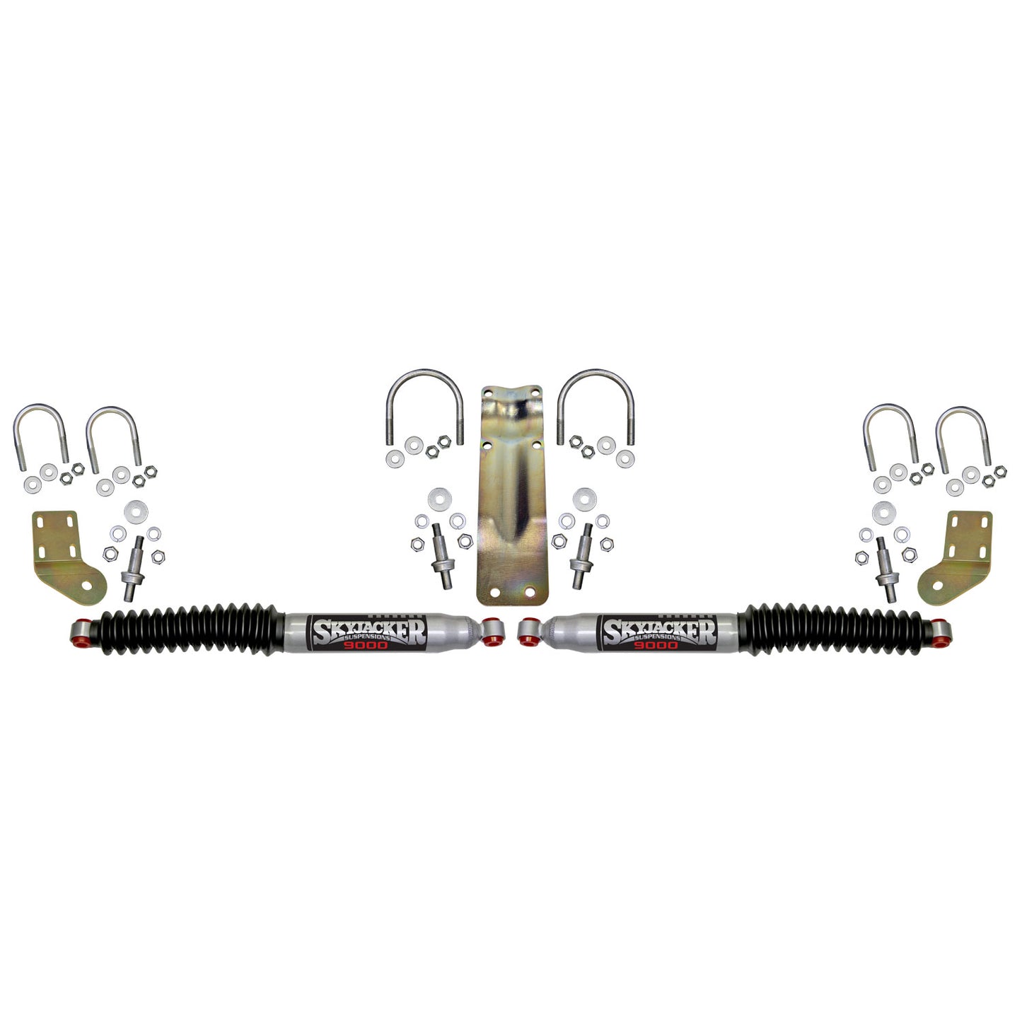 9000 Dual Stabilizer Kit With Silver Cylinders And Black Boots.