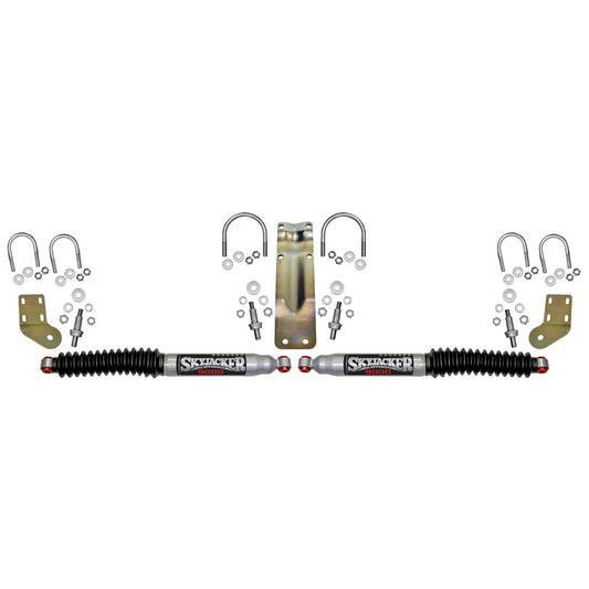 9000 Dual Stabilizer Kit With Silver Cylinders And Black Boots.