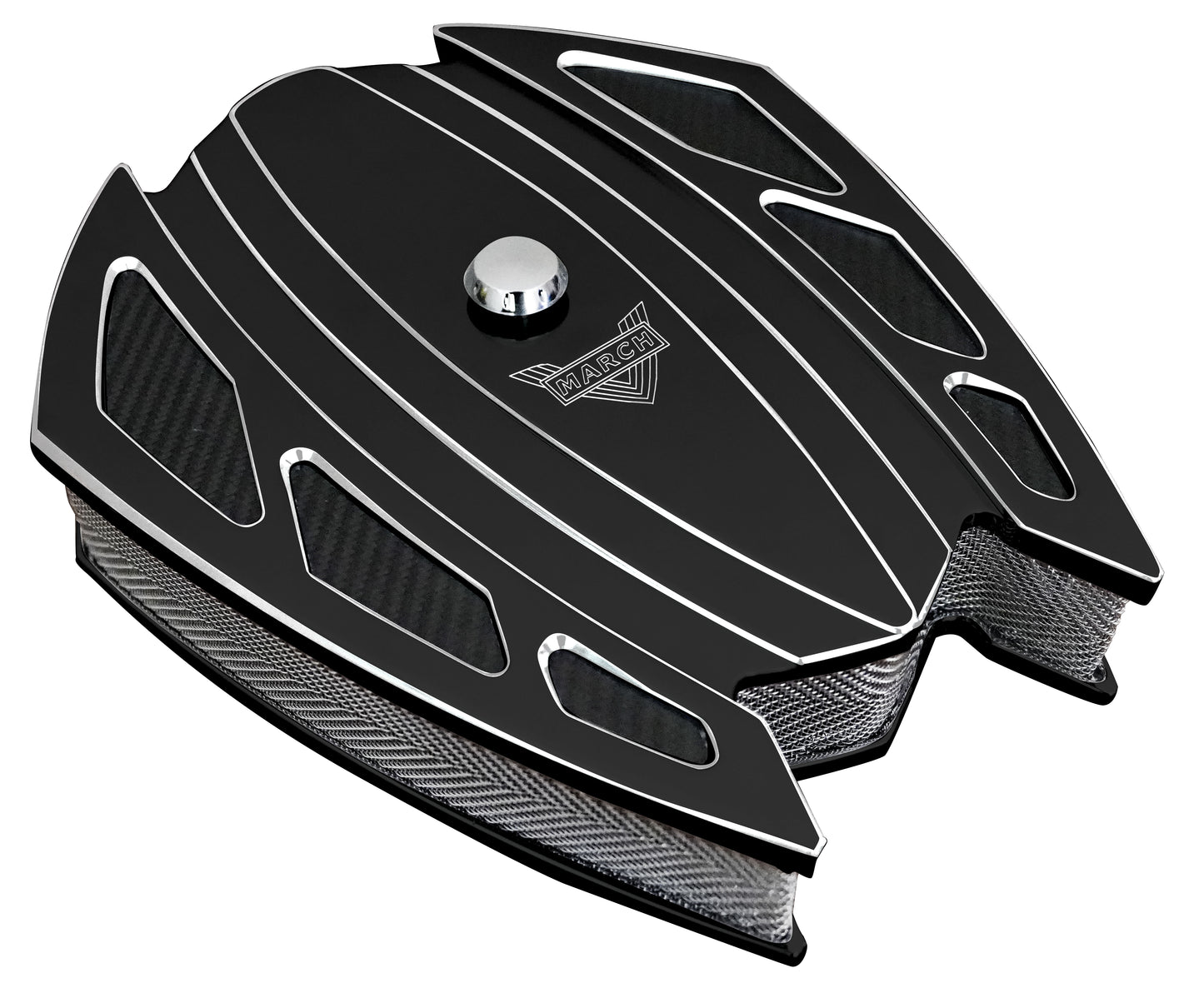 STYLE TRACK XS BILLET AIR CLEANER - BLACK ONYX