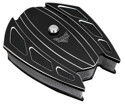 STYLE TRACK XS BILLET AIR CLEANER - BLACK ONYX