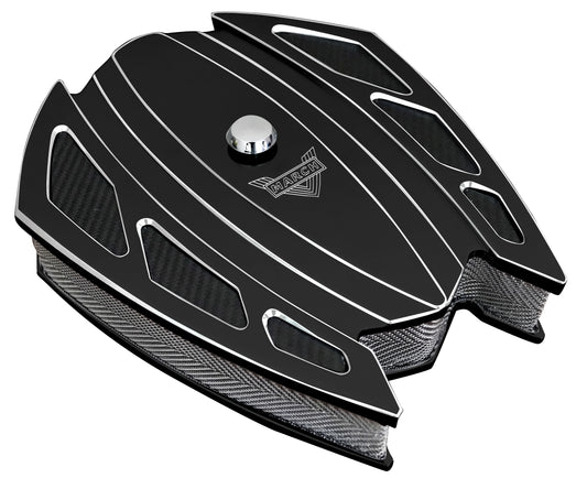 STYLE TRACK XS BILLET AIR CLEANER - BLACK ONYX