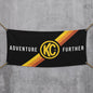 36 Inchx72 Inch KC Banner - Adventure Further - Outdoor - Black / Yellow KC Logo