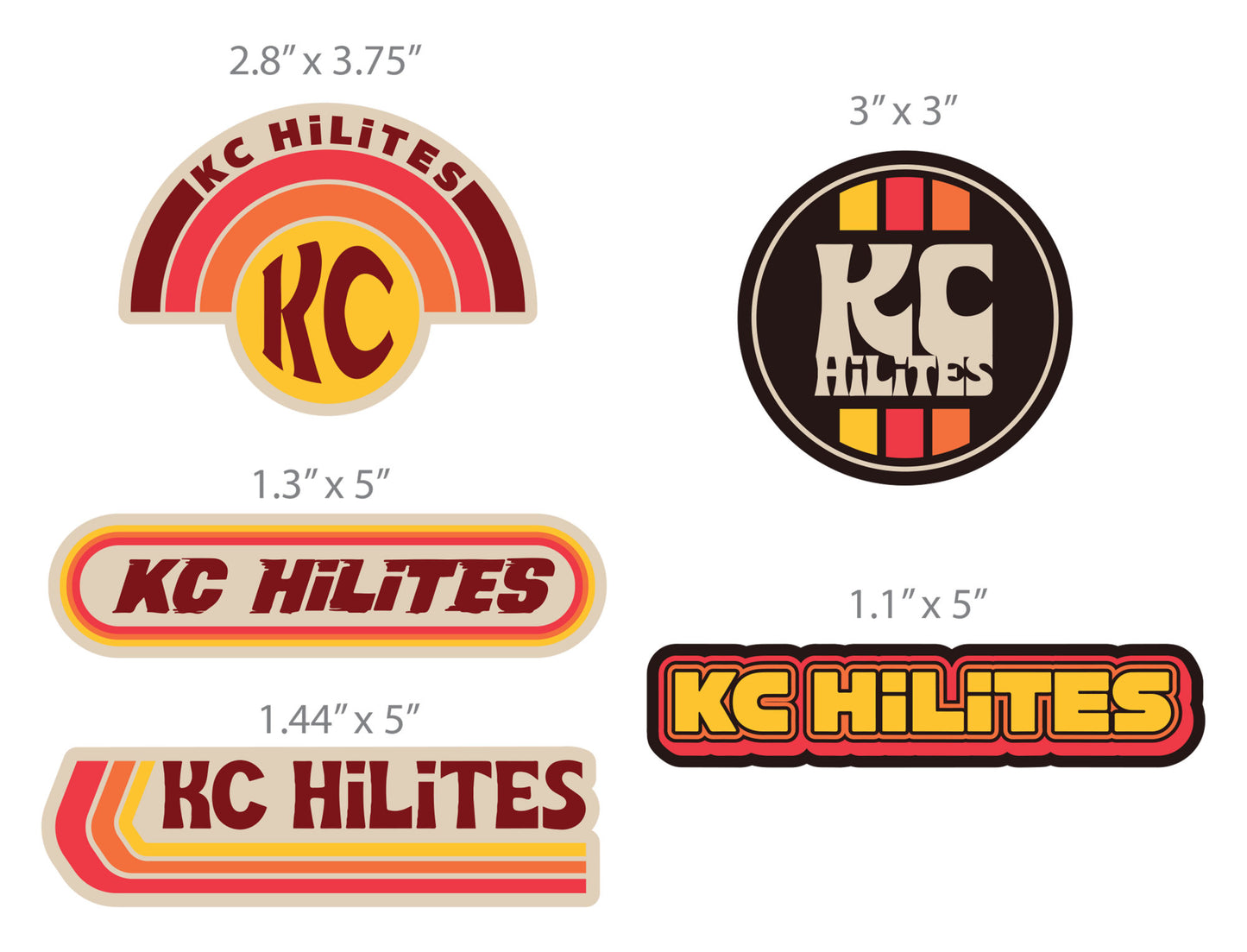KC Hilites DECAL THROWBACK MULTI PN:9949
