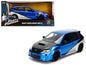 Brian's Subaru Impreza WRX STI Blue and Silver with Carbon Hood "Fast & Furious" Movie 1/24 Diecast Model Car by Jada  free shipping USA