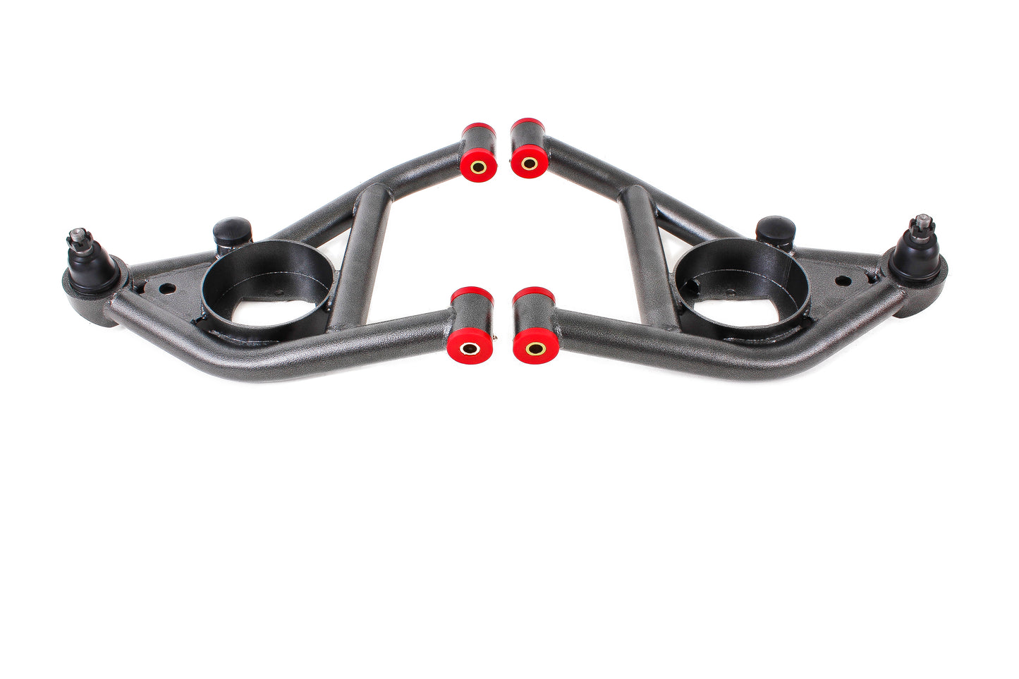 BMR Suspension - A-arms Lower DOM Non-adjustable Polyurethane Bushings Front Bump Stops - AA006H