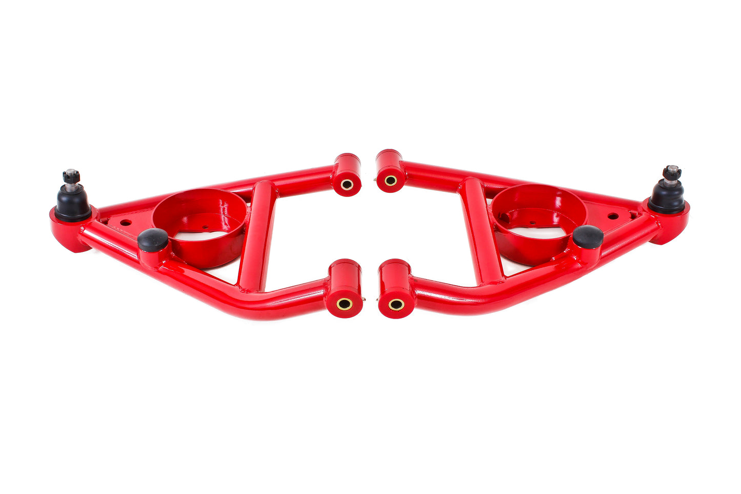 BMR Suspension - A-arms Lower DOM Non-adjustable Polyurethane Bushings Front Bump Stops - AA006R