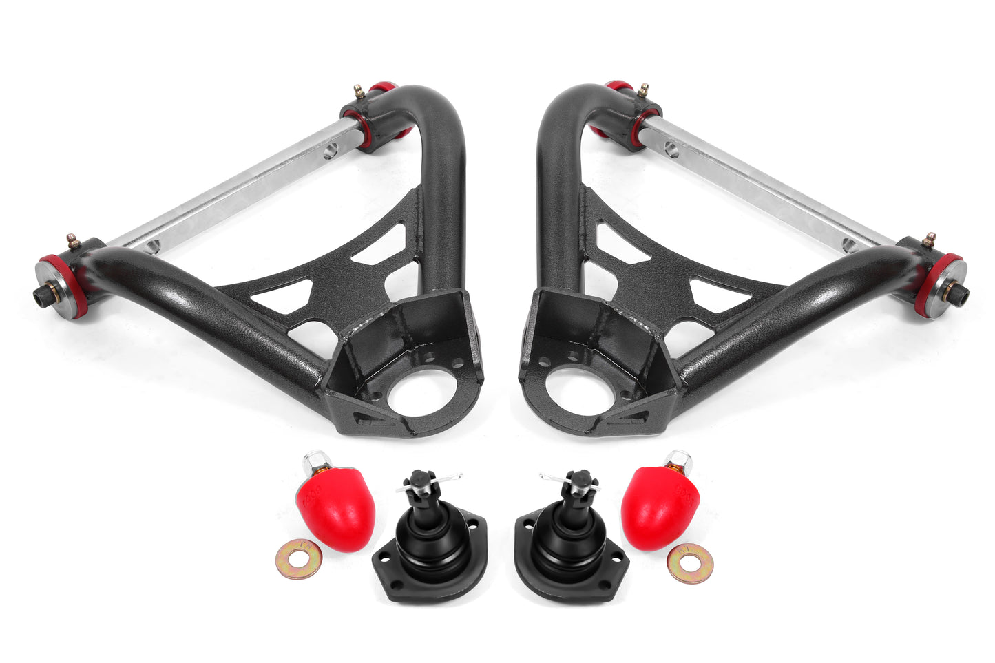 BMR Suspension - A-arms Upper DOM Non-adjustable Polyurethane Bushings Stock Spindles - AA017H