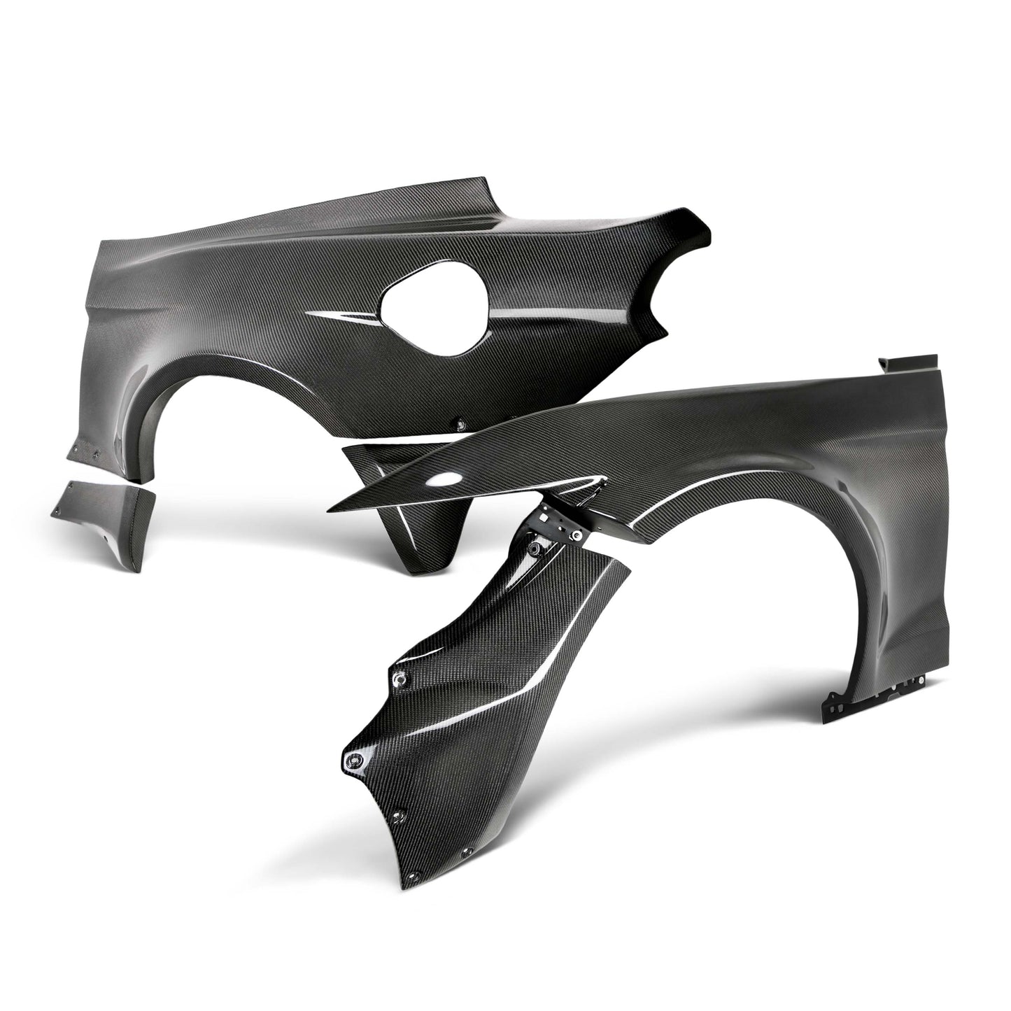Anderson Composites AC-15MUWBC JTP 10-piece Carbon Fiber Wide Fender Flares For 2015-2017 Ford Mustang