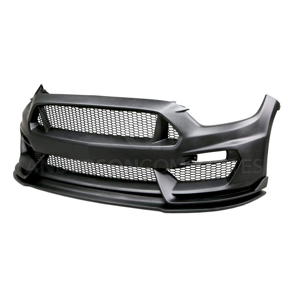 Anderson Composites AC-FB15FDMU-GR-GF Type-GR (GT350 Style) Fiberglass Front Bumper For 2015-2017 Ford Mustang