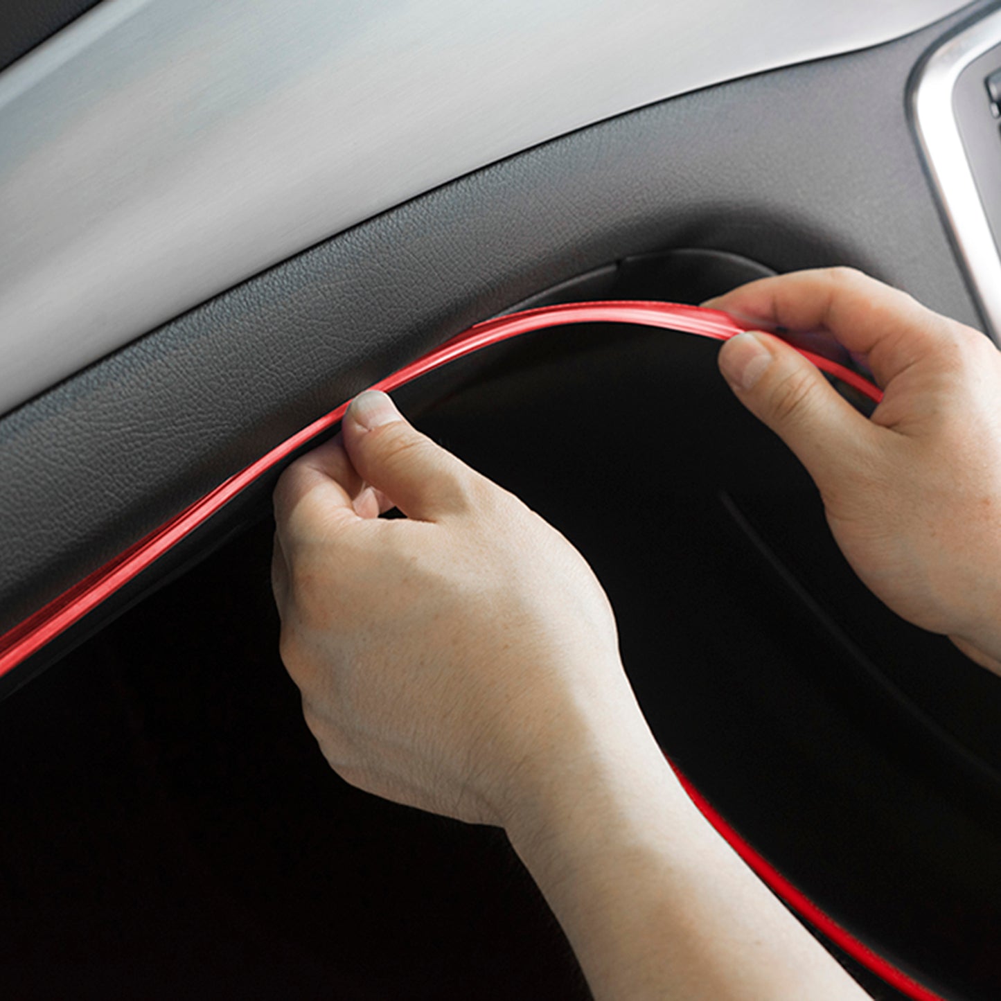 TYPE S 10' Trim-to-fit Flexible PVC Interior Trim Accent Strip Red