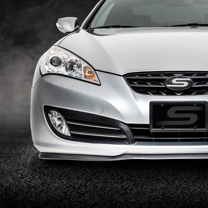TYPE S 98 In. Universal Front Bumper Rubber Lip Kit W/ Adhesive Screws CarbonFBR