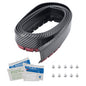 TYPE S 98 In. Universal Front Bumper Rubber Lip Kit W/ Adhesive Screws CarbonFBR