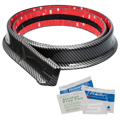 TYPE S 98 In. Universal Trim-to-fit Rear Rubber Spoiler Kit W/ Adhesive CarbonFBR