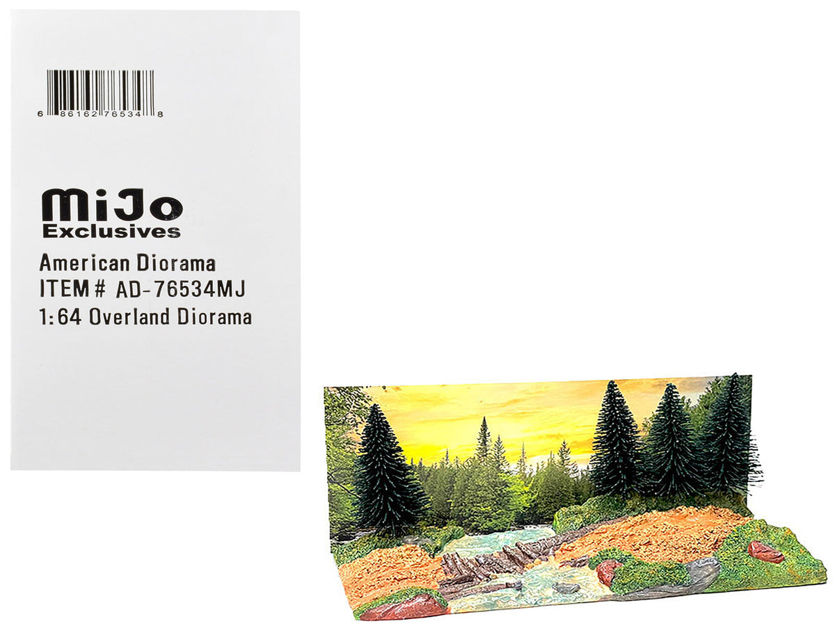 "Overland Off-Road" Diorama with Forest Background for 1/64 Scale Models by American Diorama  free shipping USA