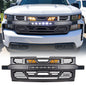 American Modified Armor Front Grille W/ Off-Road Lights And Amber Light Matte Black - AMCHCA00130