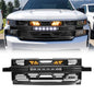 American Modified Armor Grille With Off-Road Lights - Glossy Black - AMCHCA00131