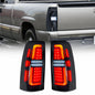 American Modified LED Tail Lights - Chrome Housing - Smoked Lens - AMCHCC00201
