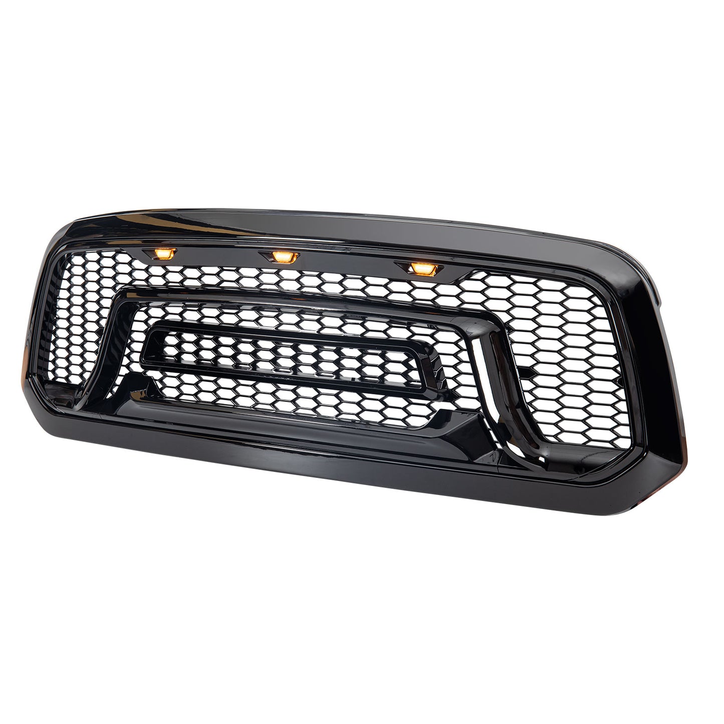 American Modified Rebel Style Front Grille W/ Amber Glossy Black - AMDEBA00140