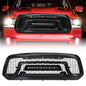 American Modified Rebel Style Front Grille W/ Amber And Off-Road Lights Glossy Black - AMDEBA00141