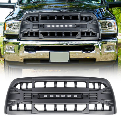 American Modified Armor Grille With LED Off-Road Lights - Matte Black - AMDEBA00143