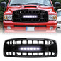 American Modified Armor Grille With Off-Road Lights - Glossy Black - AMDEBA00145