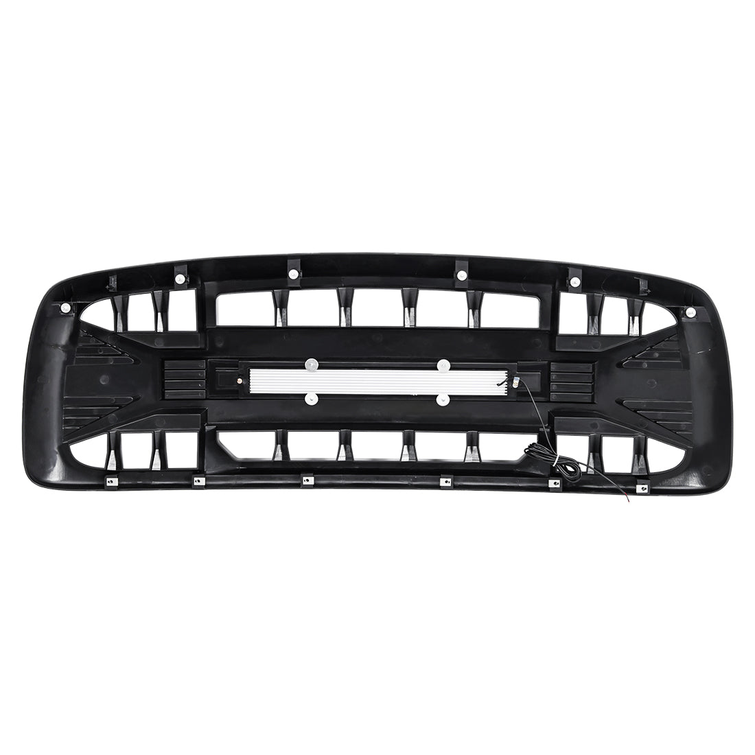 American Modified Armor Grille With Off-Road Lights - Glossy Black - AMDEBA00145