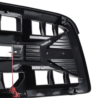 American Modified Armor Grille With Off-Road Lights - Glossy Black - AMDEBA00147