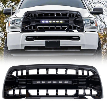 American Modified Armor Grille With Off-Road Lights - Glossy Black - AMDEBA00149