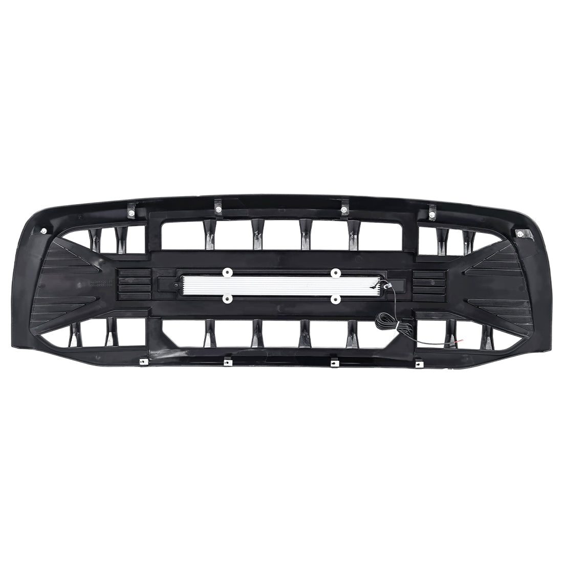 American Modified Armor Grille With Off-Road Lights - Glossy Black - AMDEBA00152