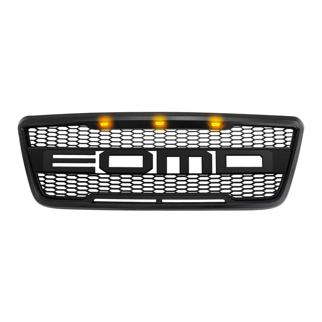 American Modified Raptor Style Upper Grille W/ Amber Lights Matte Black - AMFMAA00107